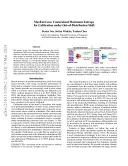 MaxEnt Loss: Constrained Maximum Entropy for Calibration under
  Out-of-Distribution Shift