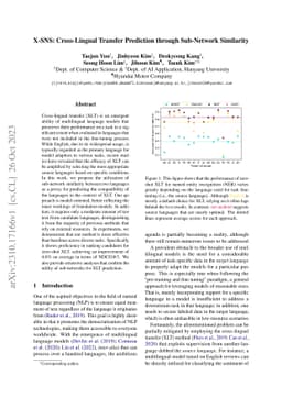 X-SNS: Cross-Lingual Transfer Prediction through Sub-Network Similarity