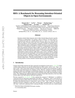 RIO: A Benchmark for Reasoning Intention-Oriented Objects in Open
  Environments