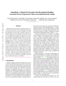 IndustReal: A Dataset for Procedure Step Recognition Handling Execution
  Errors in Egocentric Videos in an Industrial-Like Setting