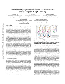 Towards Unifying Diffusion Models for Probabilistic Spatio-Temporal
  Graph Learning