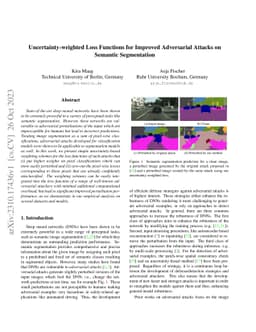 Uncertainty-weighted Loss Functions for Improved Adversarial Attacks on
  Semantic Segmentation