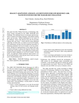 Dialect Adaptation and Data Augmentation for Low-Resource ASR: TalTech
  Systems for the MADASR 2023 Challenge