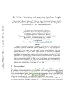 BLIS-Net: Classifying and Analyzing Signals on Graphs