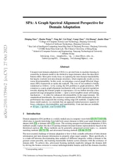 SPA: A Graph Spectral Alignment Perspective for Domain Adaptation