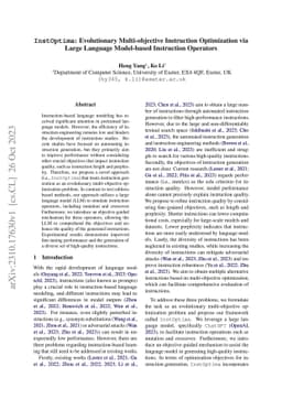 InstOptima: Evolutionary Multi-objective Instruction Optimization via
  Large Language Model-based Instruction Operators