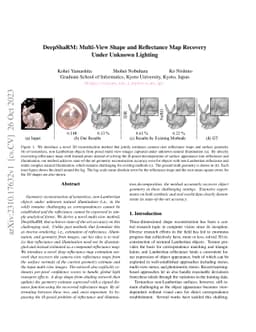 DeepShaRM: Multi-View Shape and Reflectance Map Recovery Under Unknown
  Lighting