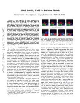 6-DoF Stability Field via Diffusion Models