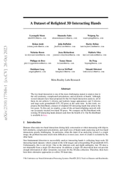 A Dataset of Relighted 3D Interacting Hands