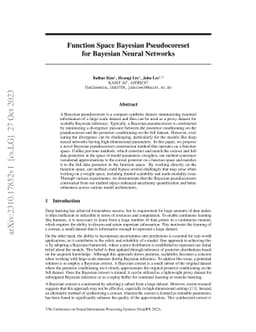Function Space Bayesian Pseudocoreset for Bayesian Neural Networks