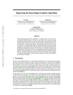 Improving the Knowledge Gradient Algorithm