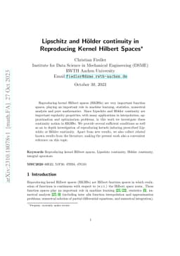 Lipschitz and Hölder Continuity in Reproducing Kernel Hilbert Spaces