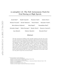 er.autopilot 1.0: The Full Autonomous Stack for Oval Racing at High
  Speeds