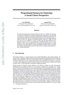 Proportional Fairness in Clustering: A Social Choice Perspective