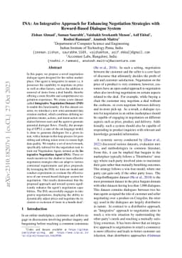 INA: An Integrative Approach for Enhancing Negotiation Strategies with
  Reward-Based Dialogue System