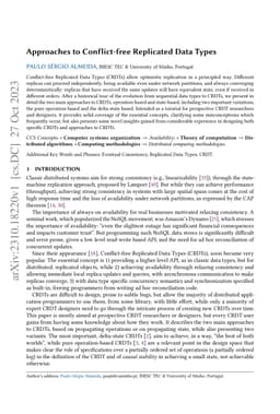 Approaches to Conflict-free Replicated Data Types