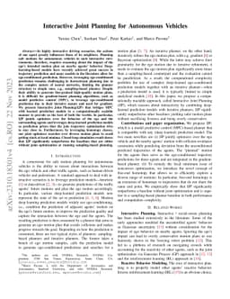 Interactive Joint Planning for Autonomous Vehicles