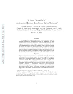 "A Nova Eletricidade: Aplicações, Riscos e Tendências da IA
  Moderna -- "The New Electricity": Applications, Risks, and Trends in Current
  AI