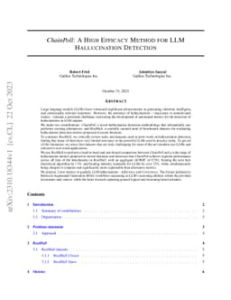 Chainpoll: A high efficacy method for LLM hallucination detection