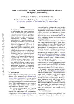 DeSIQ: Towards an Unbiased, Challenging Benchmark for Social
  Intelligence Understanding