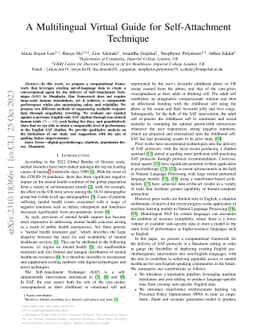 A Multilingual Virtual Guide for Self-Attachment Technique