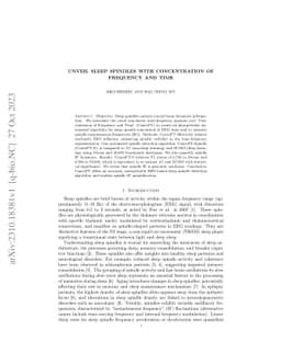 Unveil Sleep Spindles with Concentration of Frequency and Time