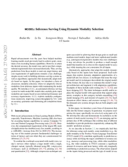 MOSEL: Inference Serving Using Dynamic Modality Selection