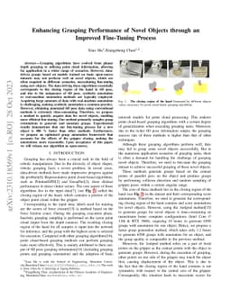 Enhancing Grasping Performance of Novel Objects through an Improved
  Fine-Tuning Process