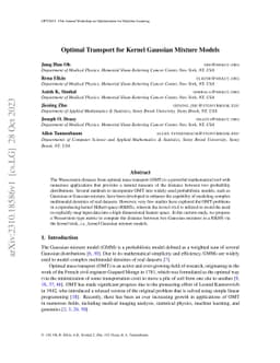 Optimal Transport for Kernel Gaussian Mixture Models