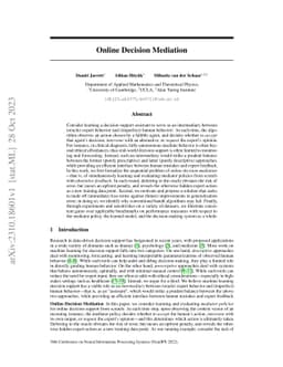 Online Decision Mediation