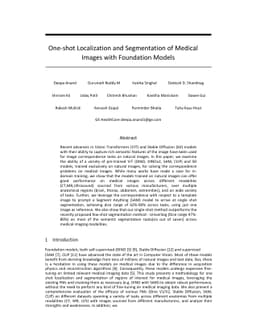 One-shot Localization and Segmentation of Medical Images with Foundation
  Models