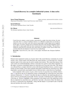 Causal discovery in a complex industrial system: A time series benchmark