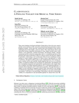 Clairvoyance: A Pipeline Toolkit for Medical Time Series