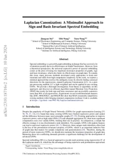Laplacian Canonization: A Minimalist Approach to Sign and Basis
  Invariant Spectral Embedding