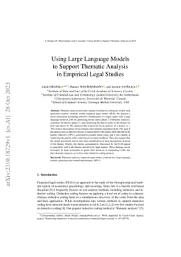 Using Large Language Models to Support Thematic Analysis in Empirical
  Legal Studies