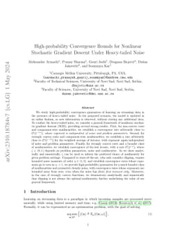 High-probability Convergence Bounds for Nonlinear Stochastic Gradient
  Descent Under Heavy-tailed Noise