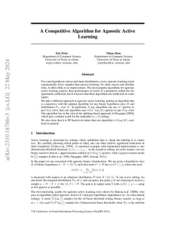 A Competitive Algorithm for Agnostic Active Learning