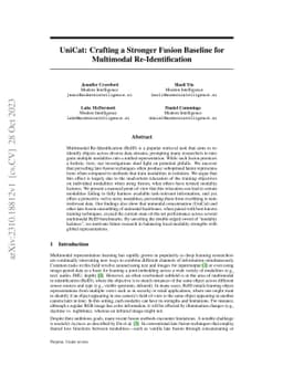 UniCat: Crafting a Stronger Fusion Baseline for Multimodal
  Re-Identification