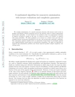 A randomized algorithm for nonconvex minimization with inexact
  evaluations and complexity guarantees