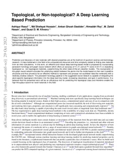 Topological, or Non-topological? A Deep Learning Based Prediction