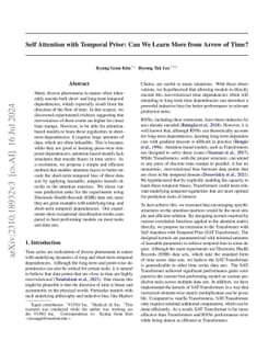 Self Attention with Temporal Prior: Can We Learn More from Arrow of
  Time?