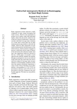 End-to-End Autoregressive Retrieval via Bootstrapping for Smart Reply
  Systems