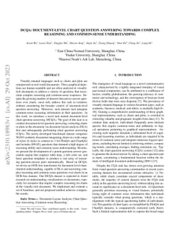 DCQA: Document-Level Chart Question Answering towards Complex Reasoning
  and Common-Sense Understanding