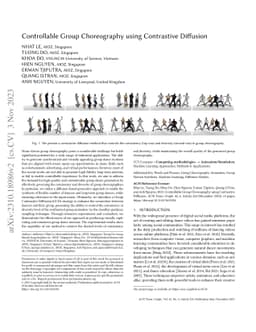 Controllable Group Choreography using Contrastive Diffusion