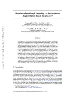 Does Invariant Graph Learning via Environment Augmentation Learn
  Invariance?