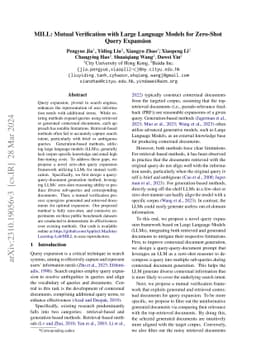 MILL: Mutual Verification with Large Language Models for Zero-Shot Query
  Expansion