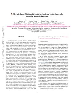 Myriad: Large Multimodal Model by Applying Vision Experts for Industrial Anomaly Detection