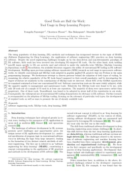 Good Tools are Half the Work: Tool Usage in Deep Learning Projects