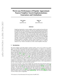 Worst-case Performance of Popular Approximate Nearest Neighbor Search
  Implementations: Guarantees and Limitations