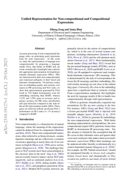 Unified Representation for Non-compositional and Compositional
  Expressions